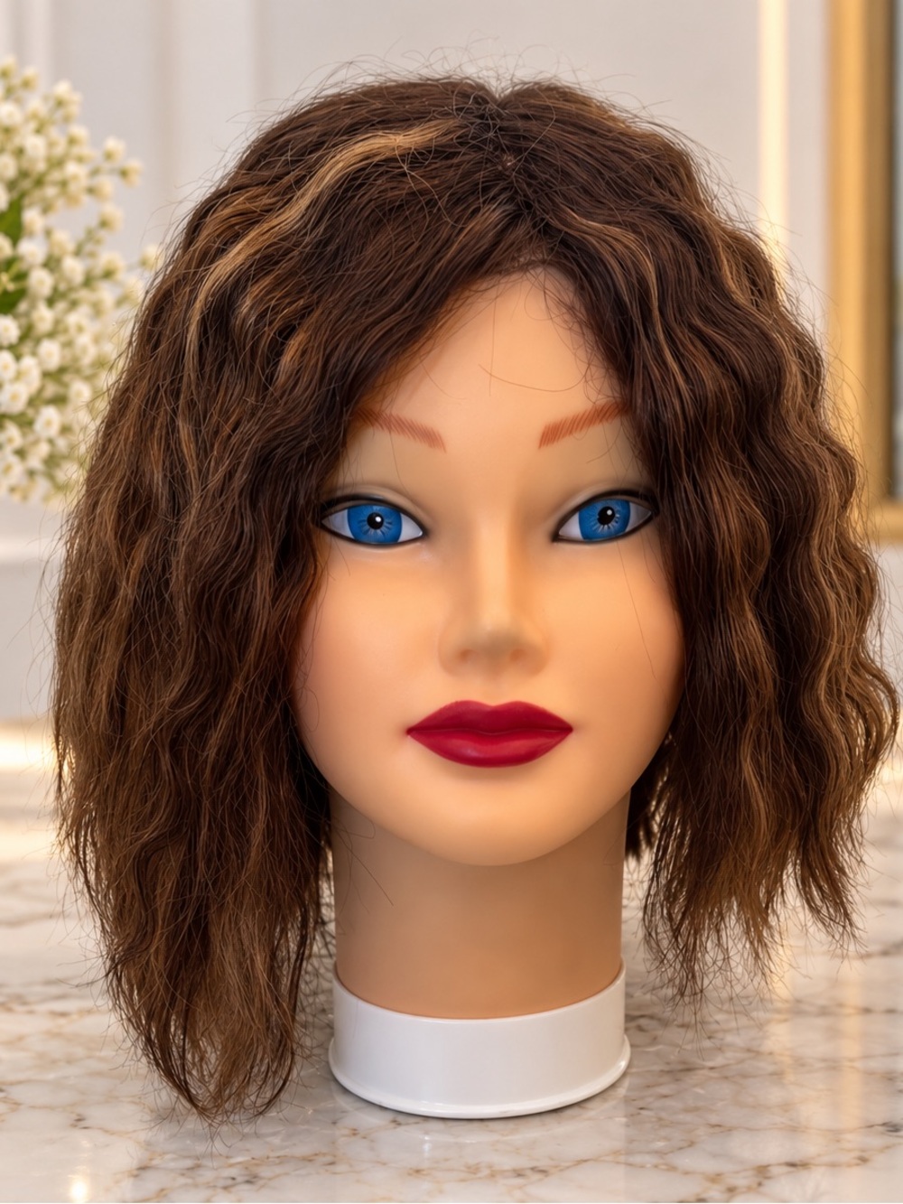 Vivica Fox Human Hair Wig Light Brown To Blonde Highlights Mix